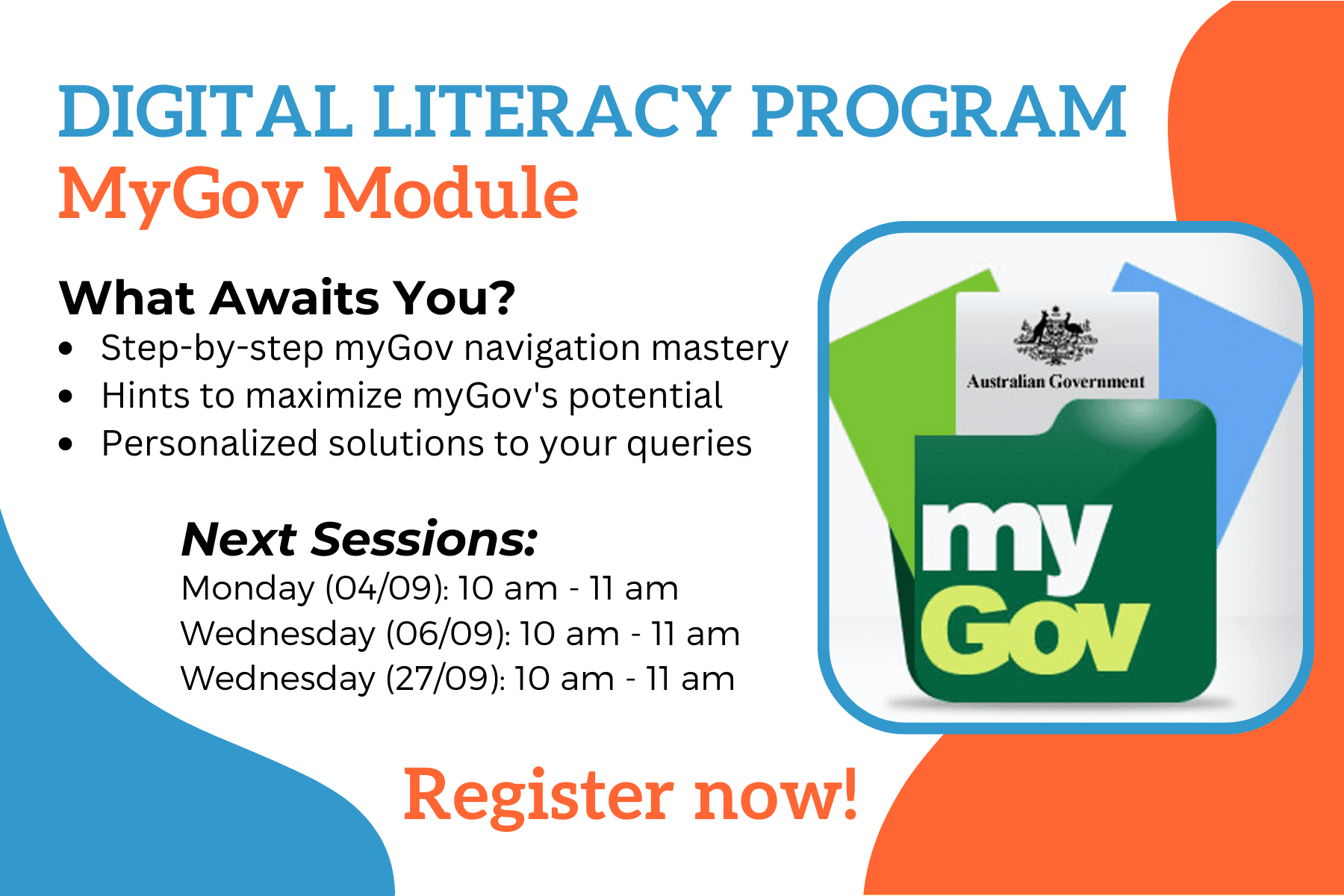 Digital Literacy Program - MyGov Modules - CHC